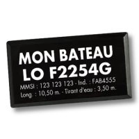 Plaque d'immatriculation interne OBLIGATOIRE pour votre bateau-�cole