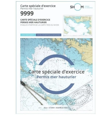 Carte marine 9999 du SHOM indispensable pour l'Examen Permis Hauturier - Shom