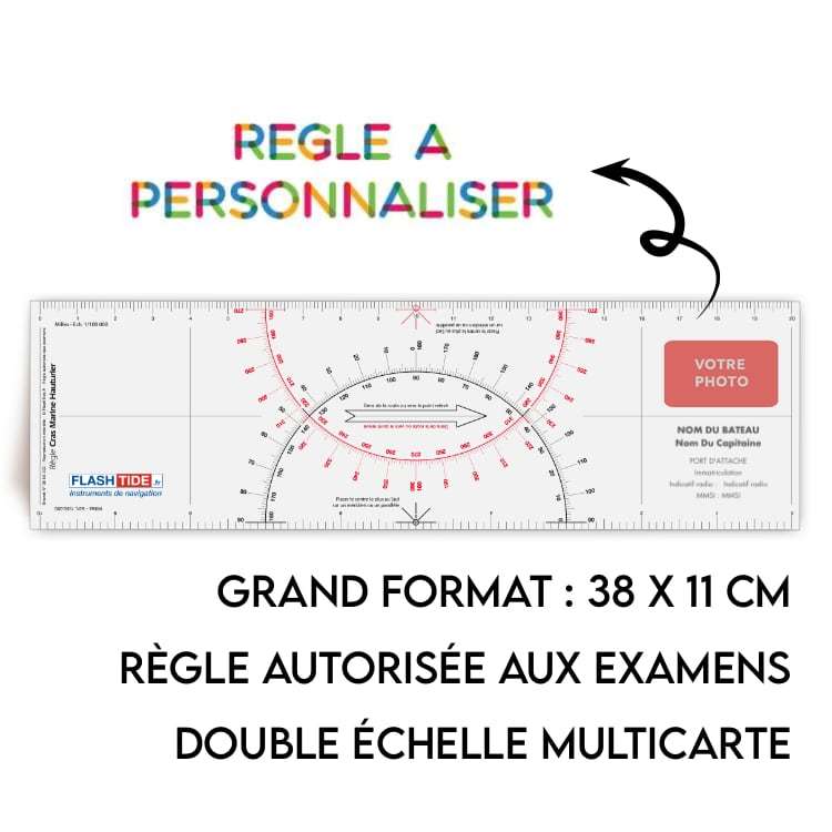Rgle Cras Marine Hauturier bicolore personnalise avec votre logo - FlashTide