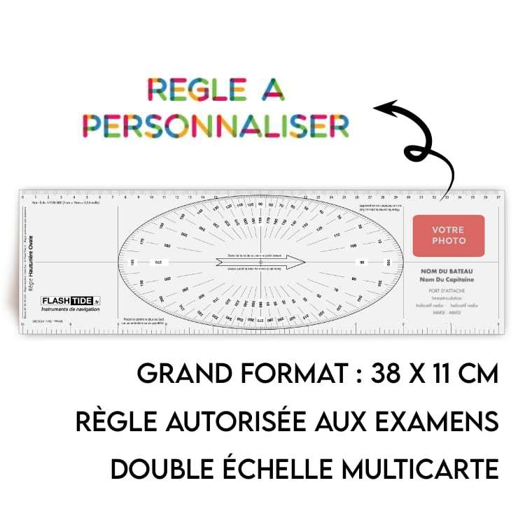 Rgle Hauturire Ovale personnalise avec votre logo - FlashTide