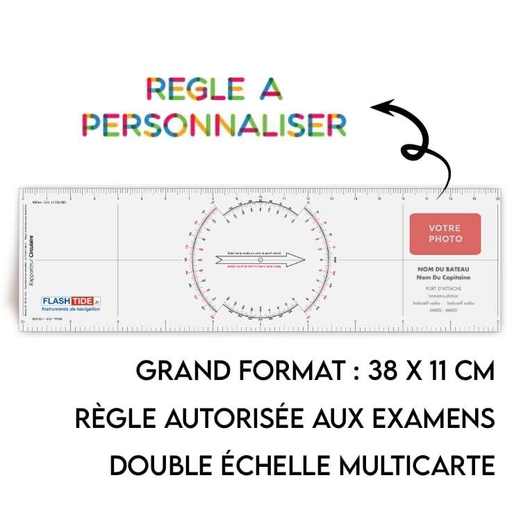 Rapporteur Circulaire bicolore personnalis avec votre logo - FlashTide